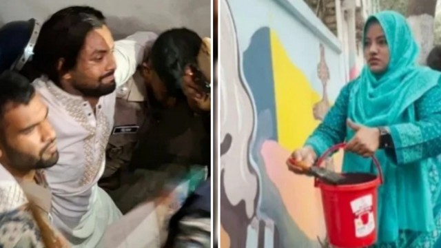 রবীন্দ্রনাথের গ্রাফিতিতে চুনকালি, রাষ্ট্রদ্রোহ মামলায় গ্রেপ্তার ৪